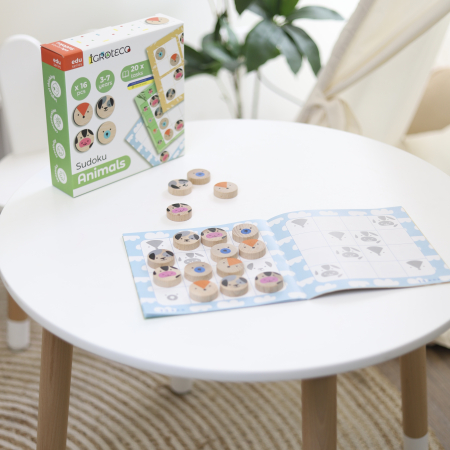 Joc de logica din lemn „Sudoku Animale” 16 piese [3]