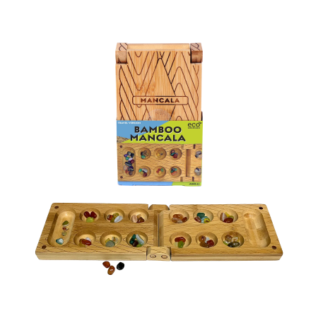 Joc de strategie Mancala din bambus, 2 jucatori - Travel Bamboo Mancala [4]