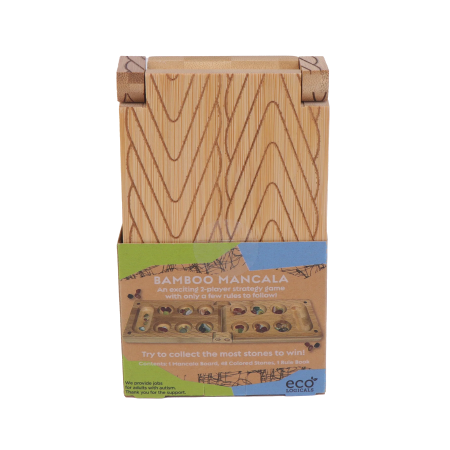 Joc de strategie Mancala din bambus, 2 jucatori - Travel Bamboo Mancala [1]