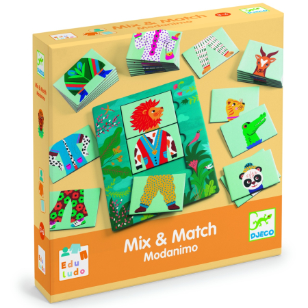Jocuri de Memorie si asociere - Joc Eduludo Mix & Match Modanimo, Djeco