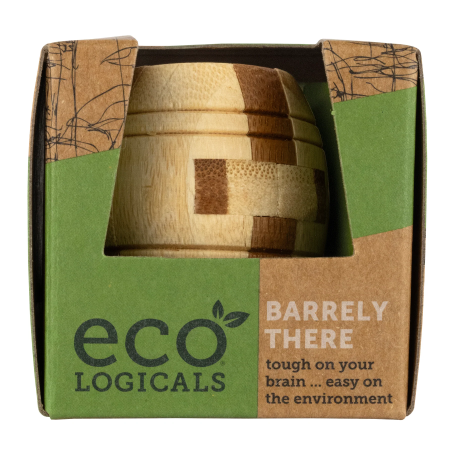 Joc logic IQ 3D din bambus, 12 piese - Barrely There [5]
