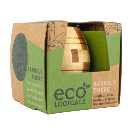 Joc logic IQ 3D din bambus, 12 piese - Barrely There [4]