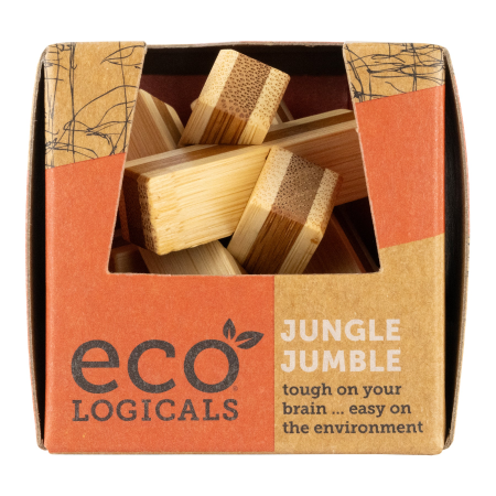 Joc logic IQ 3D din bambus, 12 piese - Jungle Jumble [6]