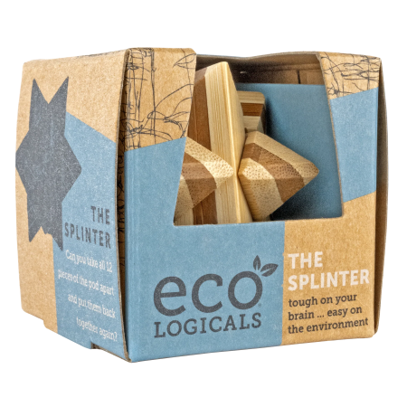 Joc logic IQ 3D din bambus, 12 piese - The Splinter [2]