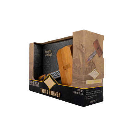Joc logic IQ 3D din lemn, 12 piese - Thor's Hammer [7]