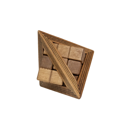 Joc logic IQ 3D din lemn cu cub ascuns - Egyptian Triglyph [1]