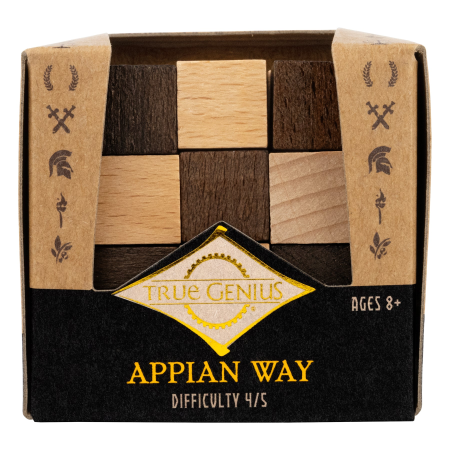 Joc logic IQ 3D din lemn, puzzle cubic - Appian Way [4]