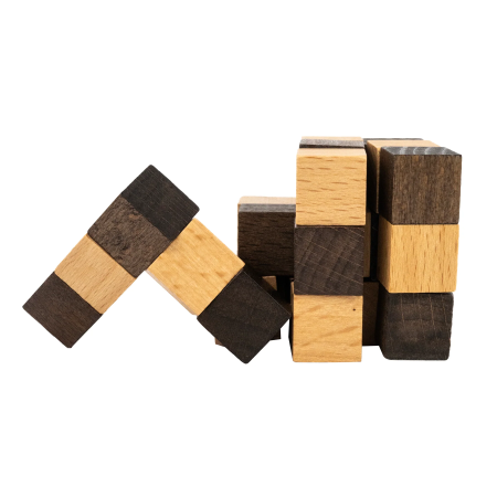 Joc logic IQ 3D din lemn, puzzle cubic - Appian Way [1]