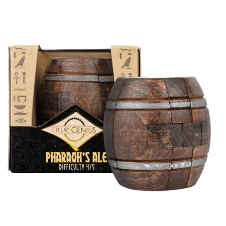 Varsta - Joc logic IQ 3D din lemn, puzzle tip butoi - Pharaoh's Ale
