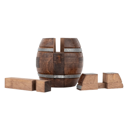 Joc logic IQ 3D din lemn, puzzle tip butoi - Pharaoh's Ale [2]