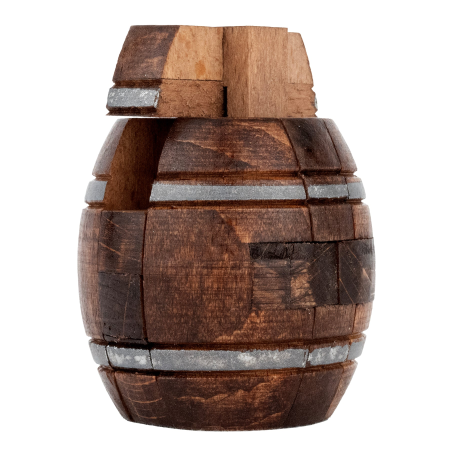 Joc logic IQ 3D din lemn, puzzle tip butoi - Pharaoh's Ale [1]