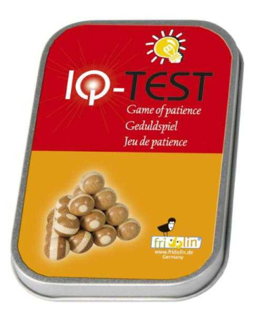 Joc logic IQ din lemn bambus Pyramid, cutie metal [2]