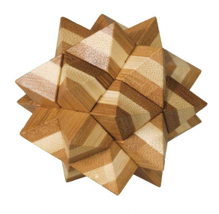 Jocuri de Logica - Joc logic IQ din lemn bambus Star