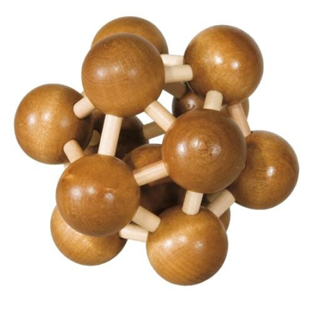 Jocuri de Logica - Joc logic IQ din lemn de bambus Atom 3D