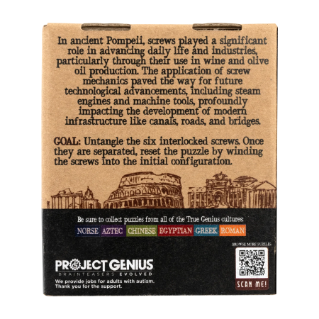 Joc logic IQ din metal cu 6 suruburi - Bolts of Pompeii [1]