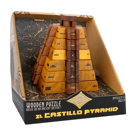 Joc logic IQ matematic 3D din lemn - El Castillo Pyramid [7]