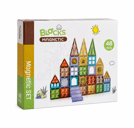 Noutati - Joc magnetic  Diamond - 48 piese (7.5 cm)