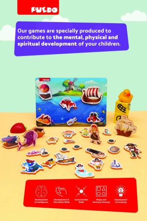 JOC MAGNETIC DIN SPUMA EVA, PIRATI, PUEDO [4]