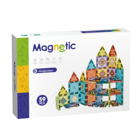 Joc magnetic - Parcarea masinutelor 59 piese (5.5 cm) [0]