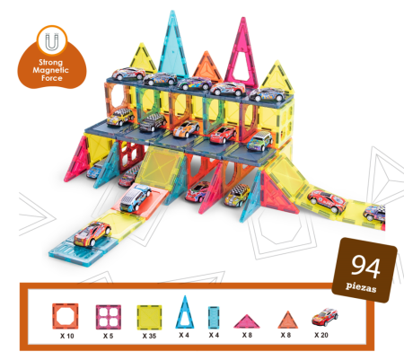 Joc magnetic - Parcarea masinutelor 94 piese (7.5 cm) [3]
