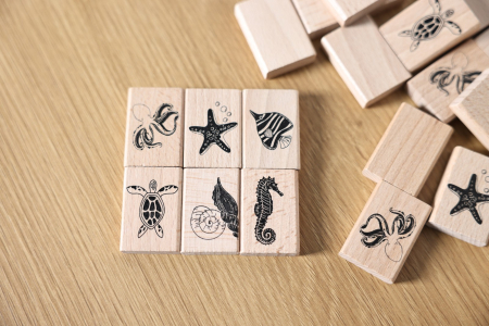 Joc Mahjong din lemn pentru copii, 49 piese [7]