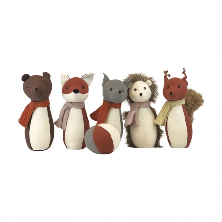 Jucarii de Indemanare - Joc popice Animale din padure, Egmont Toys
