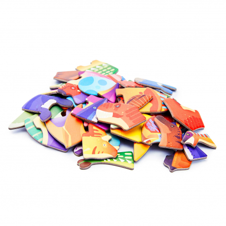 Joc puzzle magnetic de arta si asociere - Lumea dinozaurilor [4]