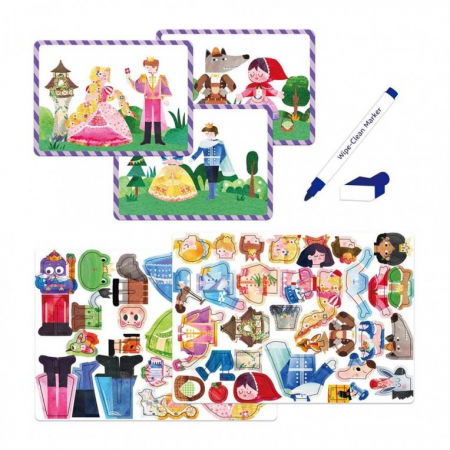 Joc puzzle magnetic de arta si asociere - Povesti [2]