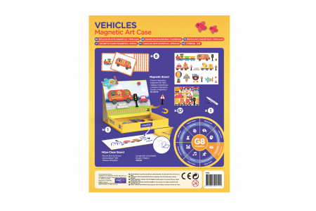 Joc puzzle magnetic de arta si asociere - Vehicule [3]