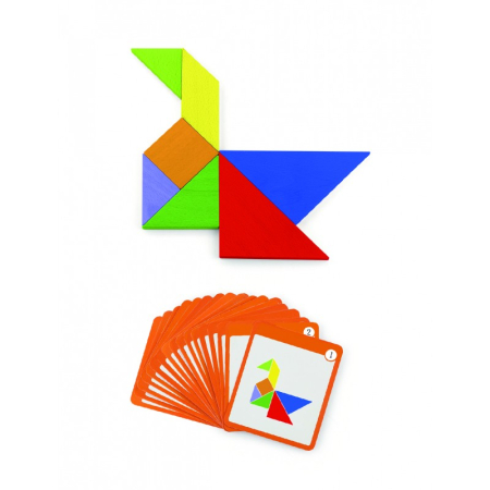 Jucarii Educative - Joc Tangram magnetic cu 35 piese, Viga