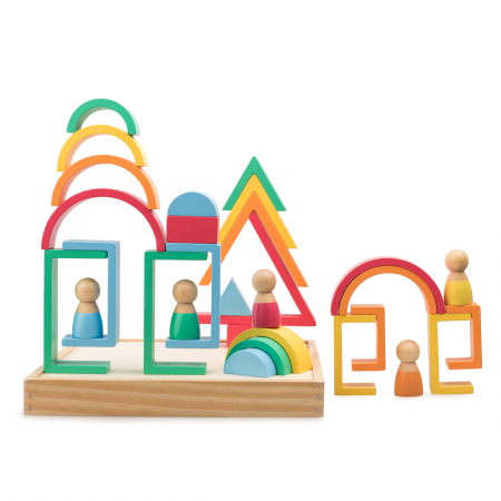 Jucarie de construit Montessori Curcubeu Kipod [1]