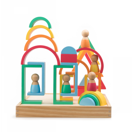 Jucarie de construit Montessori Curcubeu Kipod [4]