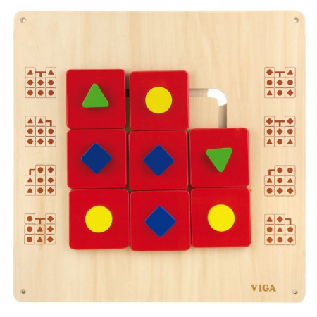 Jucarii de Indemanare - Jucarie de perete - Labirint cu forme geometrice, Viga