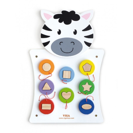 Jucarii Educative - Jucarie de perete Zebra - Potriveste formele, Viga