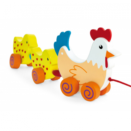 Jucarii de Tras-impins - Jucarie de tras Closca cu puisori, Viga