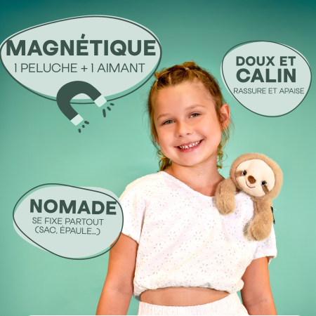 Jucarie din plus pentru relaxare si antistres - Lenes - magnetic, 30 cm, bej [12]