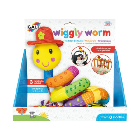 Jucarie pentru patut si carucior Wiggly Worm [0]