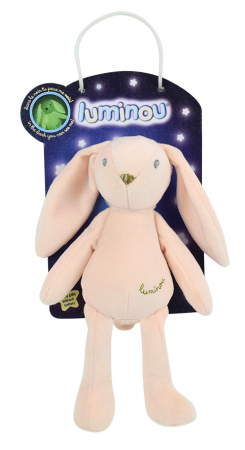 Jucarie Plus Jemini Fosforescenta 21cm Iepure Luminou Roz [4]