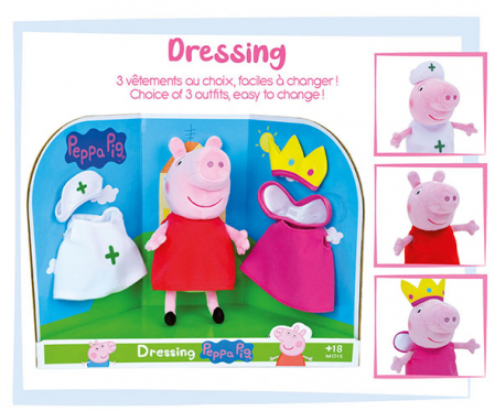Jucarie Plus Jemini Peppa Pig 20cm cu Costumase de Schimb [4]