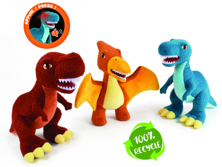 Jucarie Plus Muzicala Jemini Cu Lumini 25cm Dinozaur - T-Rex [3]