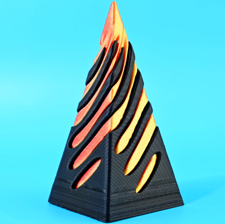 Jucarie senzoriala Fidget Piramida spirala 3D, 8,5 cm, Robetoy [1]