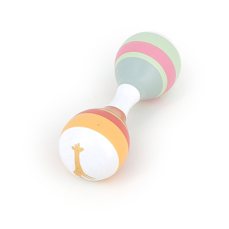 Jucarie zornaitoare maracas din lemn pentru bebelusi - Animale design Sarah Betz - Vilac [1]