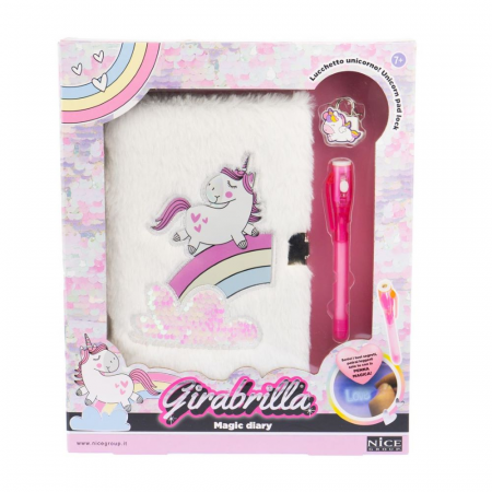 Agende - Jurnal secret Girabrilla – Unicorn magic - pix cu cerneală invizibilă și lacăt