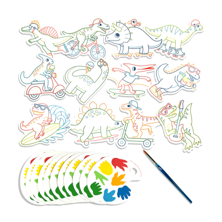 Kit acuarelă - Usor de pictat - Dinozauri, Playful Painters [2]