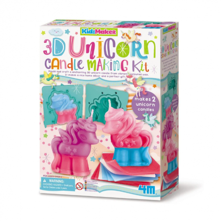 Cadouri Fete - Kit creativ – Creează lumânări 3D cu unicorn KidzMaker