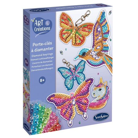 Varsta 10 ani + - Kit creativ cu diamante / strasuri - Brelocuri - Sentosphere