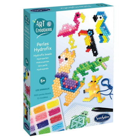 Varsta 5-7 ani - Kit creativ cu margele Aquabeads - Animale si Pasari - Sentosphere
