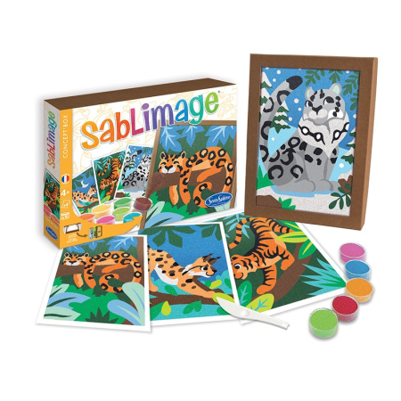 Kit creativ cu nisip colorat - Sablimage Animale Feline - SentoSphere [1]