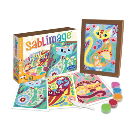 Kit creativ cu nisip colorat - Sablimage Pisici - Sentosphere [1]