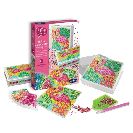 Kit creativ cutii cu diamante / strasuri - Flamingo - Sentosphere [1]
